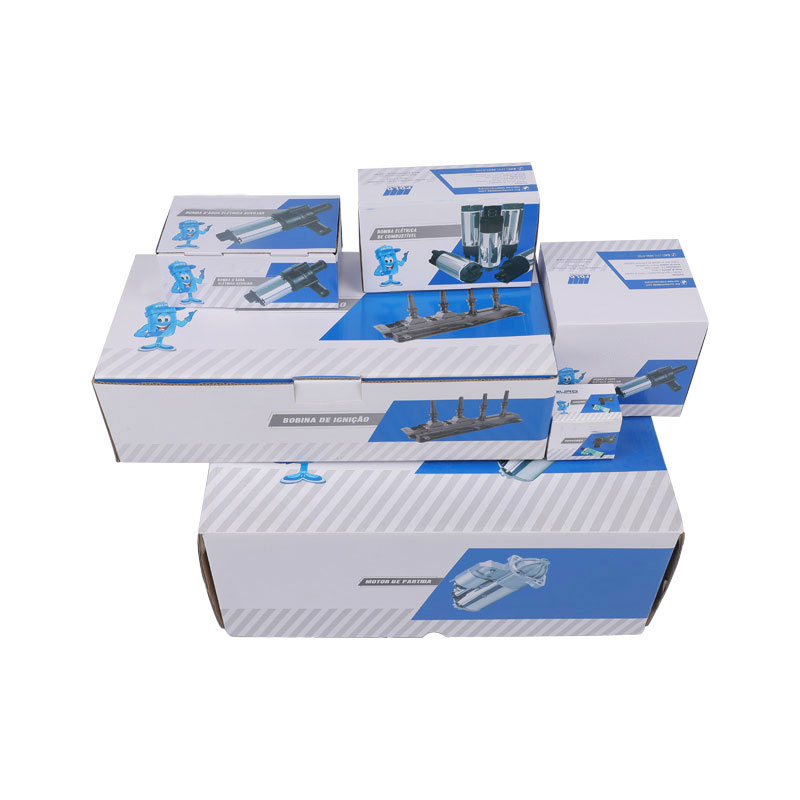 4 farby vytlačené zo zadného krytu autodielov Corrugated Packaging Box